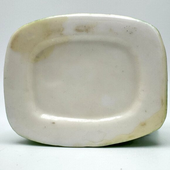 Birdhouse Daisy Flower Porcelain Hinged Green Trinket Box Yellow Bird Snail 2.5" - Picture 5 of 9